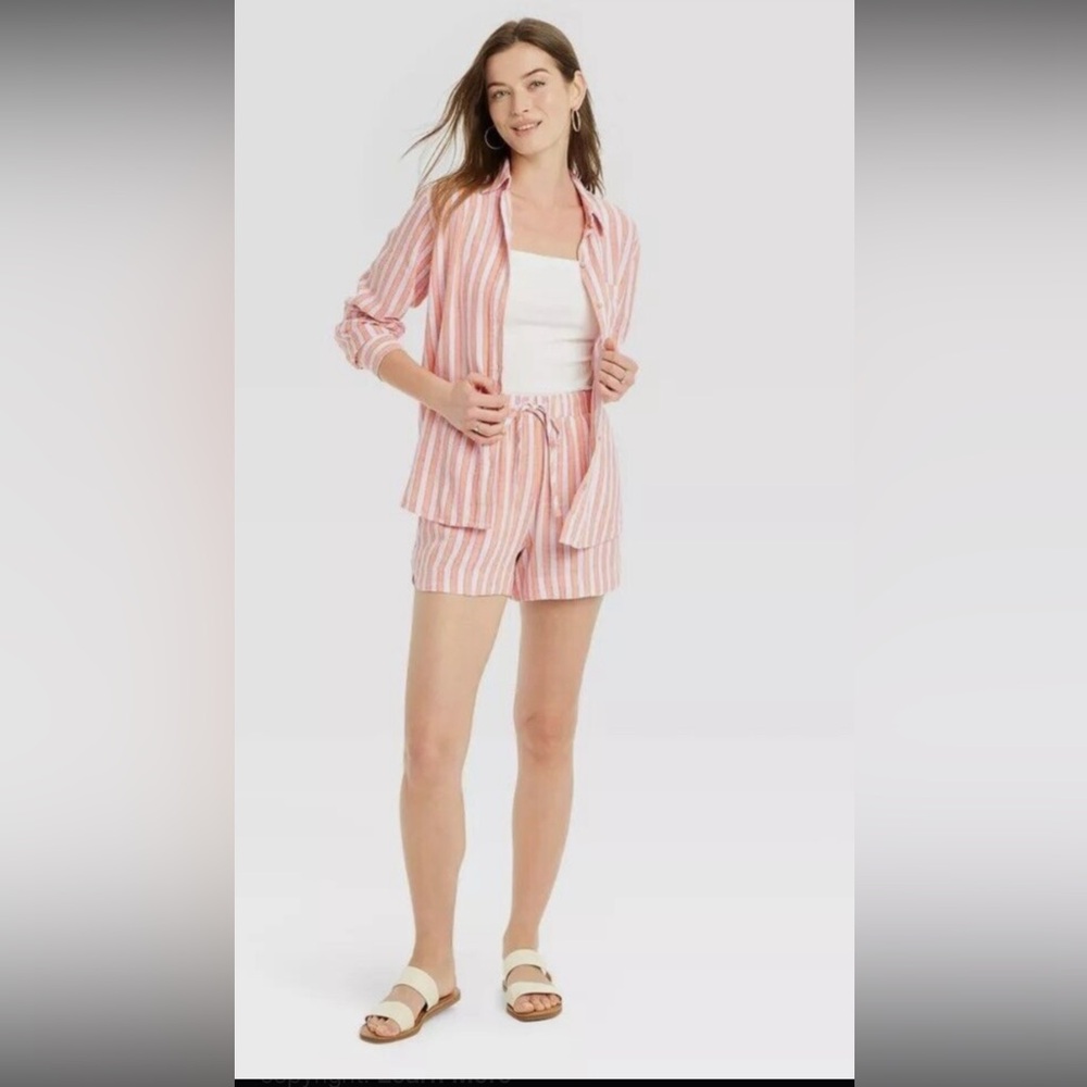 Pink/Orange Striped Women's Set L
